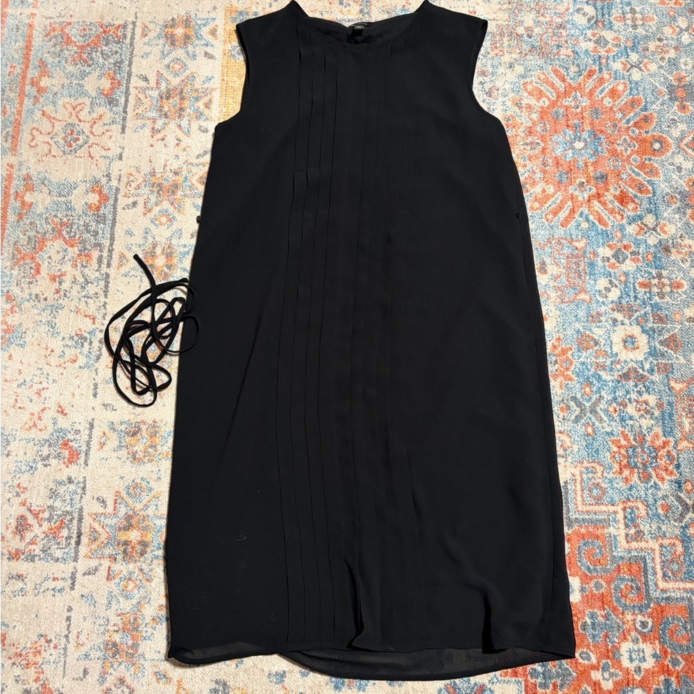 Ann Taylor pleated detail sleeveless dress